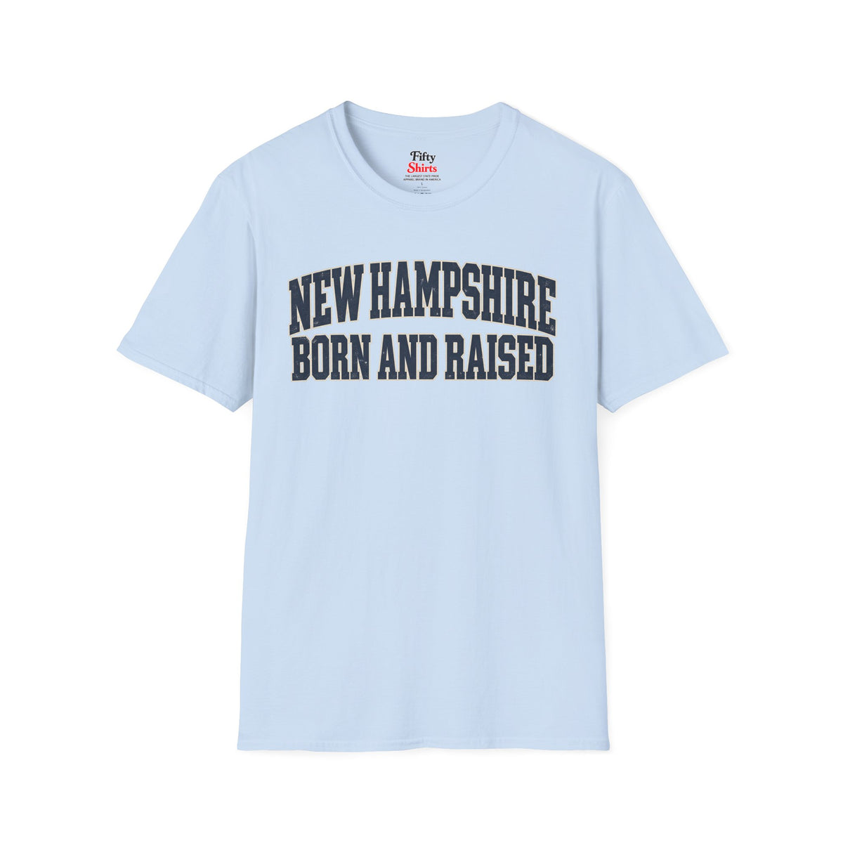 New Hampshire Born and Raised Unisex Softstyle T Shirt State Name Graphic Tee