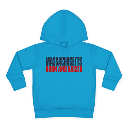 Massachusetts Born and Raised Modern Streetwear Unisex Toddler Pullover Fleece Hoodie