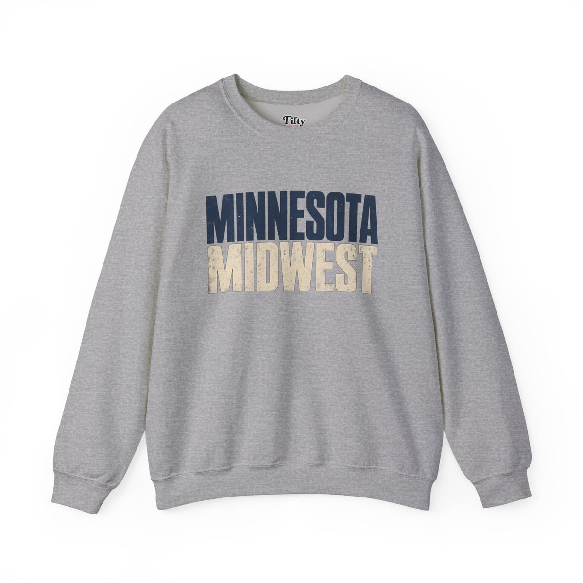 Minnesota Midwest Unisex Crewneck Sweatshirt State Name Graphic