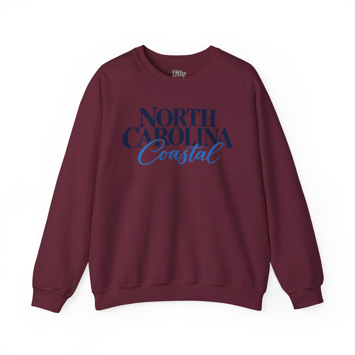 North Carolina Coastal Unisex Crewneck Sweatshirt State Name Graphic