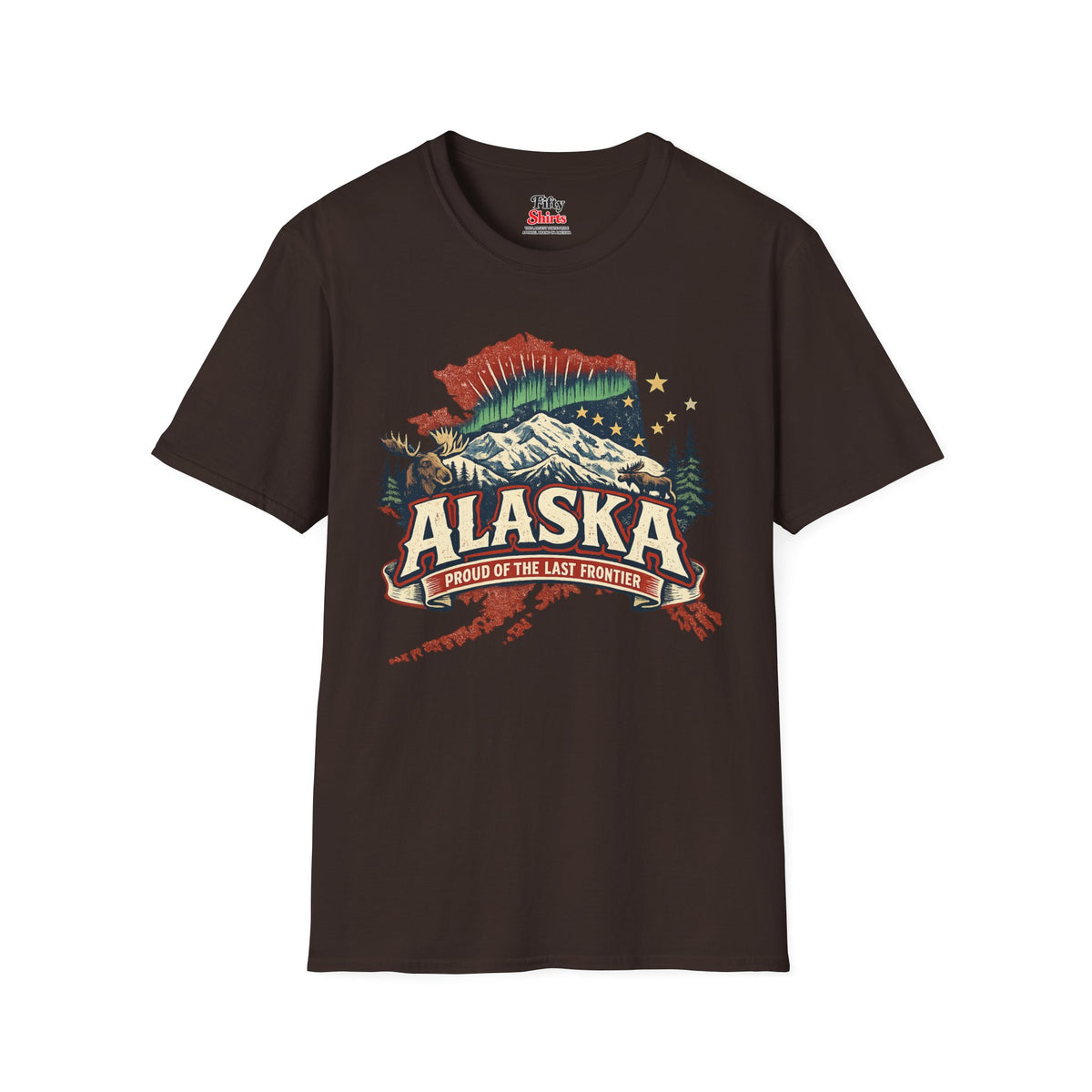 Alaska State Pride Unisex Softstyle T Shirt State Pride Graphic Tee Collections FS03