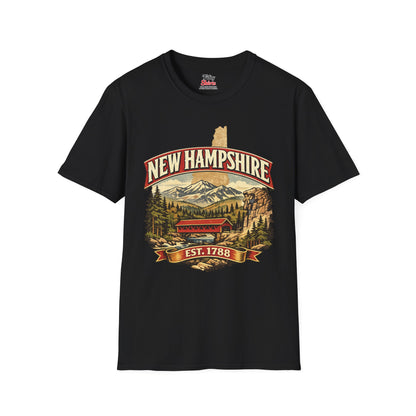 Vintage New Hampshire Heritage Unisex Softstyle T Shirt State Pride Graphic Tee Collections FS03