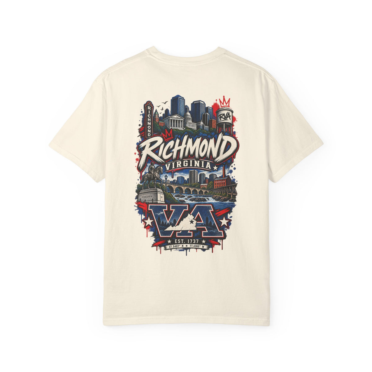 Richmond Virginia Unisex Comfort Color 1717 Streetwear Graphic Tee