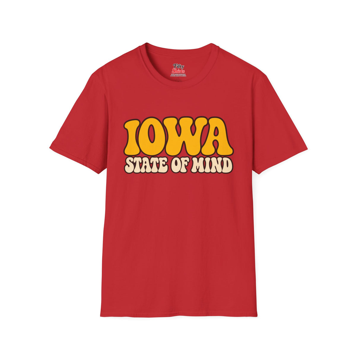 Iowa State of Mind Unisex Softstyle T Shirt State Name Graphic Tee