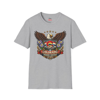 Colorado Americana Eagle Unisex Softstyle T Shirt State Pride Graphic Tee Collections FS03