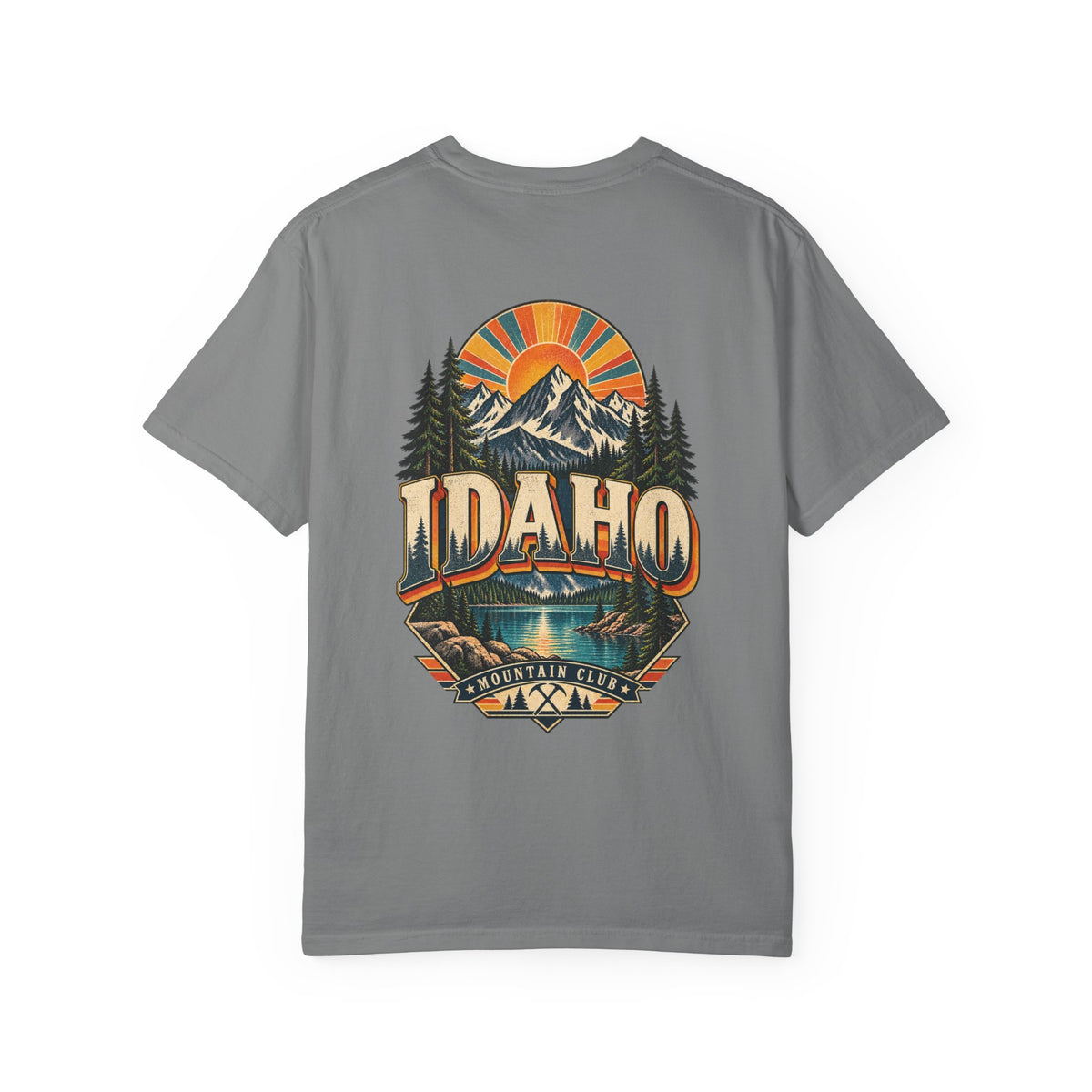 Idaho 1970s Mountain Club Unisex Comfort Color 1717 Streetwear Graphic Tee