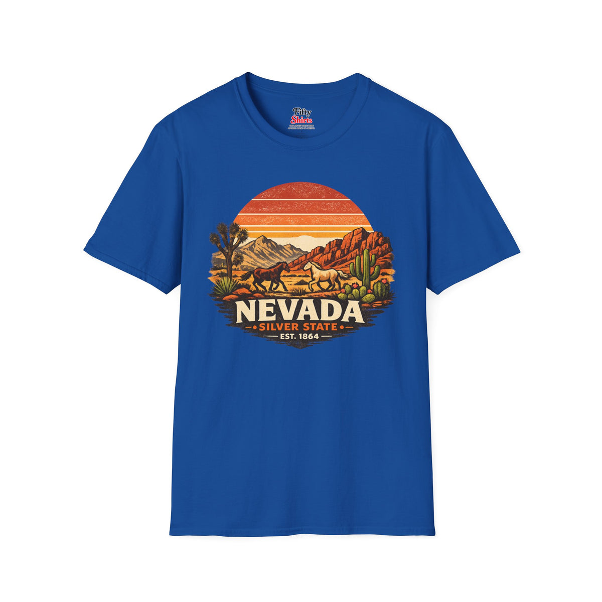 Nevada Desert Sunset Unisex Softstyle T Shirt State Pride Graphic Tee Collections FS03