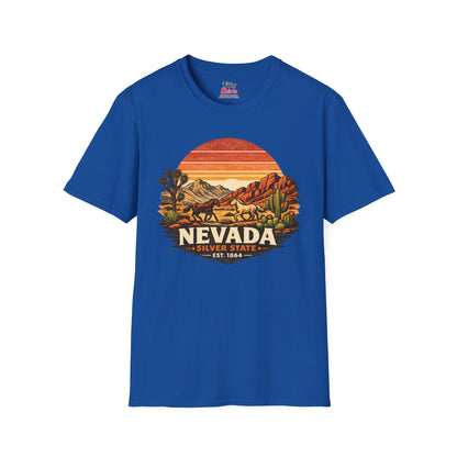 Nevada Desert Sunset Unisex Softstyle T Shirt State Pride Graphic Tee Collections FS03