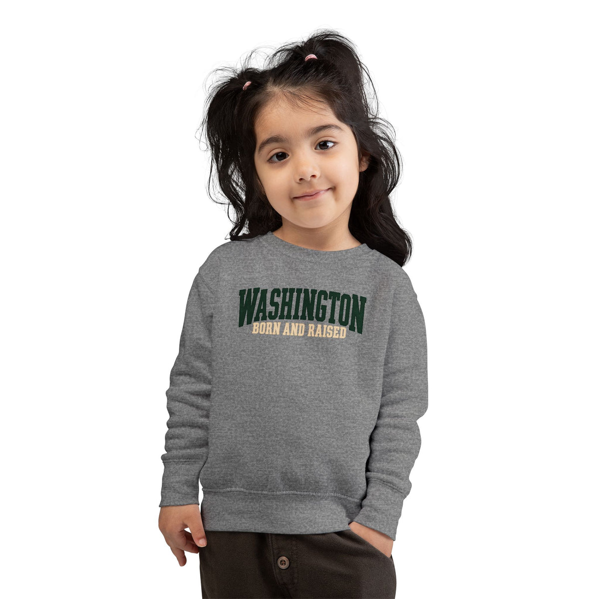 Washington Born and Raised Pacific Northwest Heritage Unisex Toddler Sweatshirt