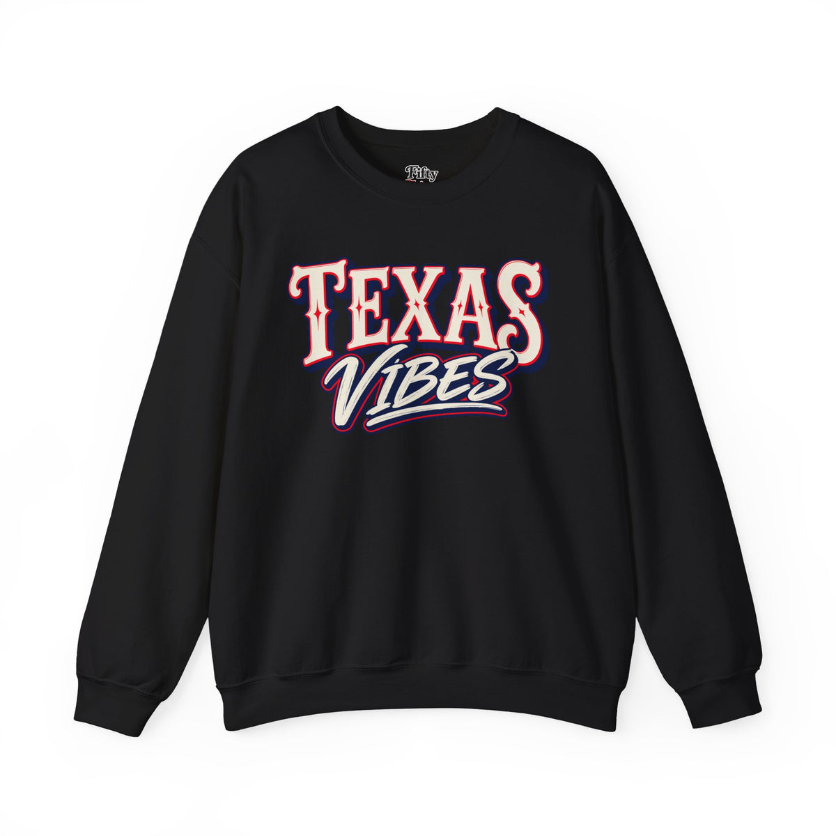 Texas Vibes Unisex Crewneck Sweatshirt State Name Graphic