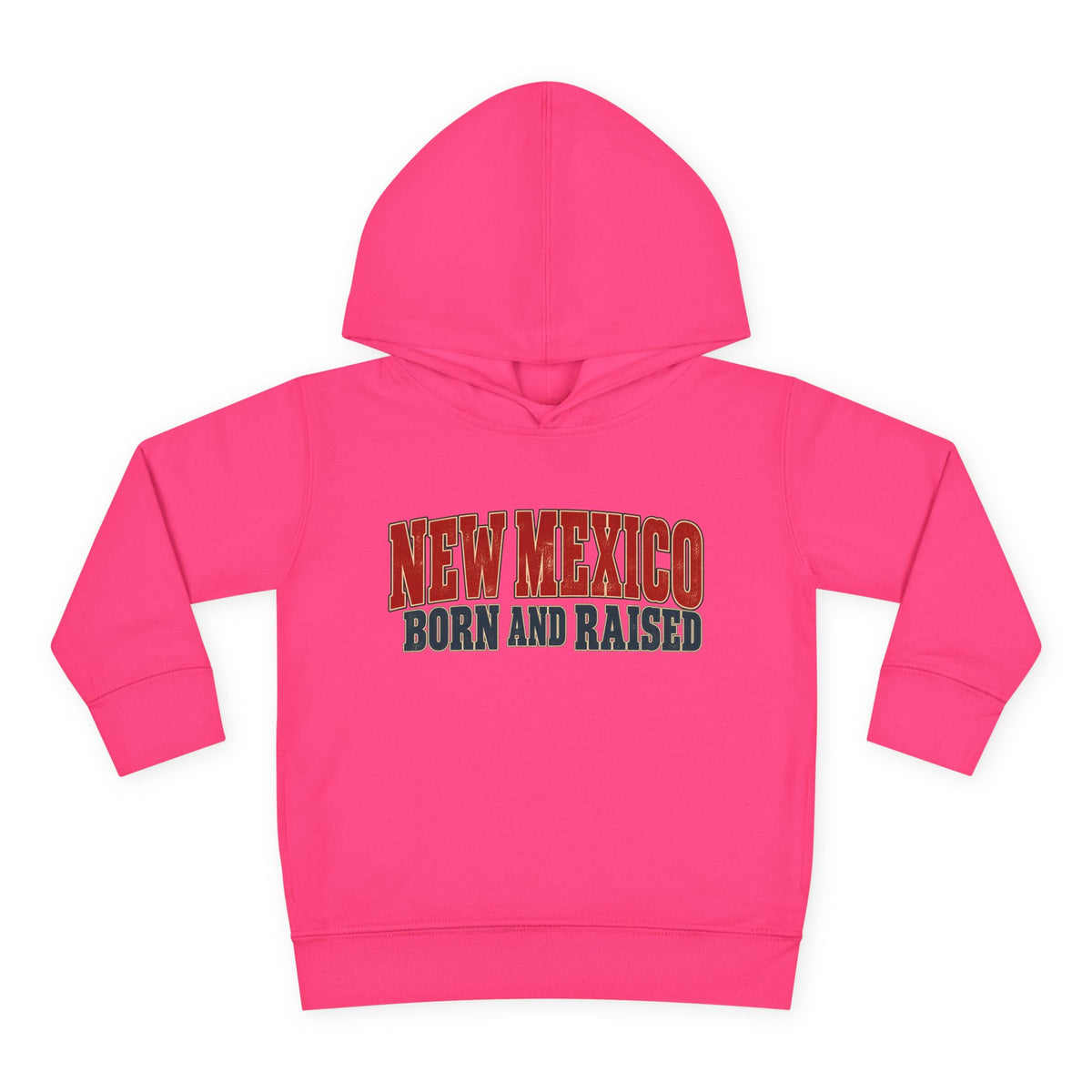 New Mexico Born and Raised Vintage Americana Unisex Toddler Pullover Fleece Hoodie