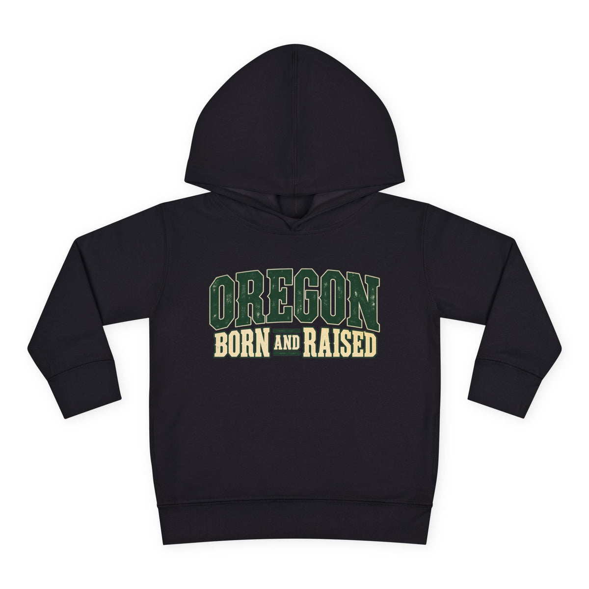 Oregon Born and Raised Pacific Northwest Americana Unisex Toddler Pullover Fleece Hoodie
