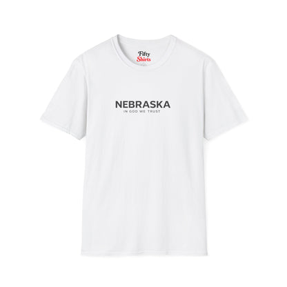 Nebraska All State In God We Trust Front Design Unisex Everyday Tee