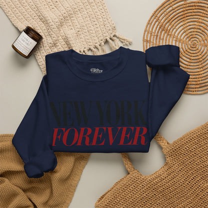 New York Forever Unisex Crewneck Sweatshirt State Name Graphic