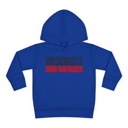 Massachusetts Born and Raised Modern Streetwear Unisex Toddler Pullover Fleece Hoodie