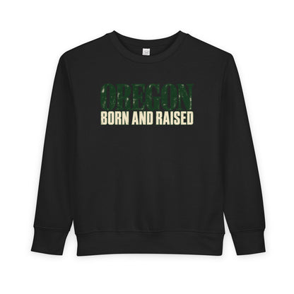 Oregon Born and Raised Premium Heritage Unisex Toddler Sweatshirt