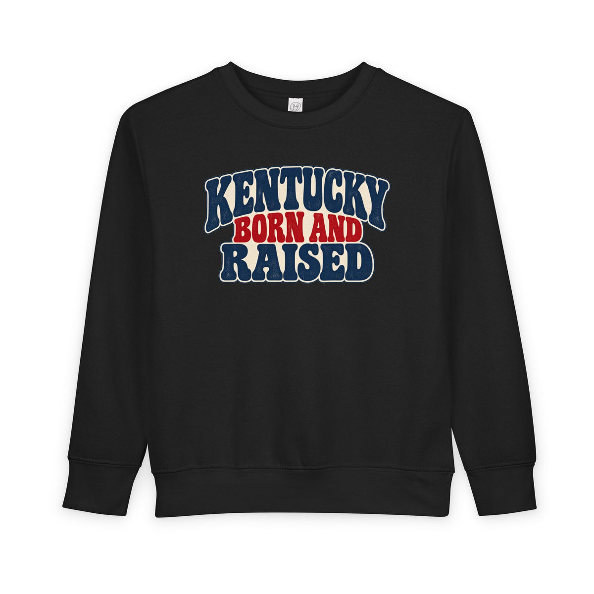 Kentucky Born and Raised Retro 1970s Unisex Toddler Sweatshirt
