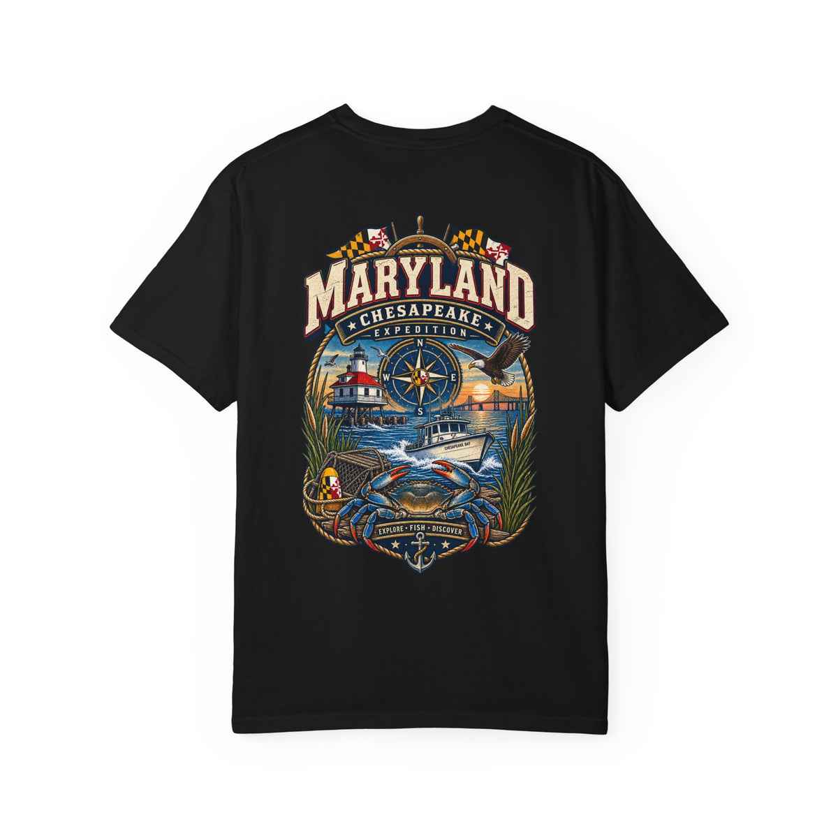 Maryland Bay Expedition Unisex Comfort Color 1717 Streetwear Graphic Tee