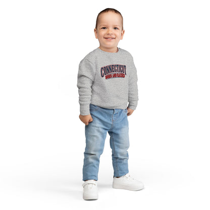 Connecticut Born and Raised Classic Souvenir Unisex Toddler Sweatshirt
