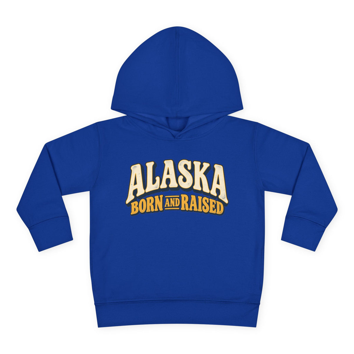 Alaska Born and Raised Retro 1970s Alaska Unisex Toddler Pullover Fleece Hoodie