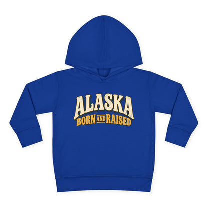 Alaska Born and Raised Retro 1970s Alaska Unisex Toddler Pullover Fleece Hoodie
