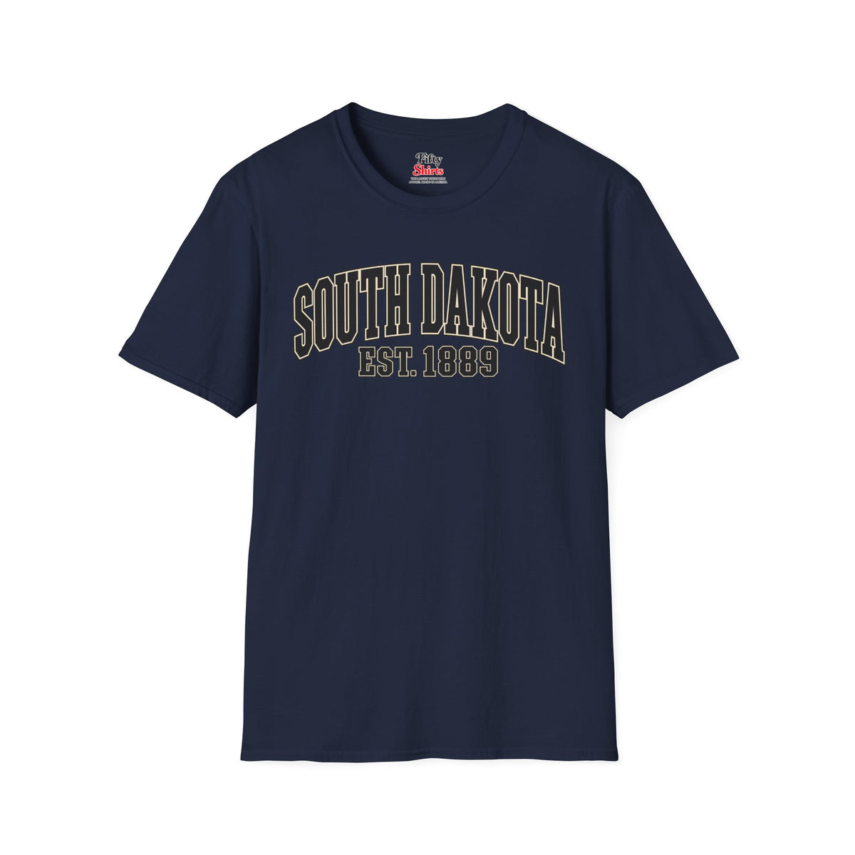 South Dakota Est. 1889 Unisex Softstyle T Shirt State Name Graphic Tee