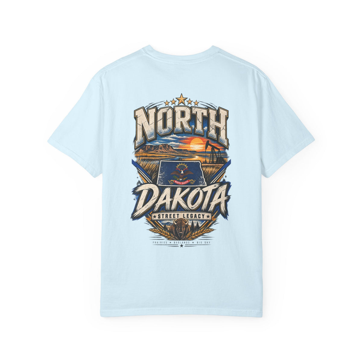 North Dakota Street Legacy Unisex Comfort Color 1717 Streetwear Graphic Tee