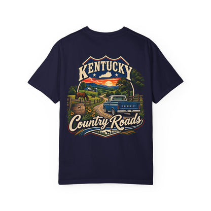 Kentucky Country Roads Unisex Comfort Color 1717 Streetwear Graphic Tee