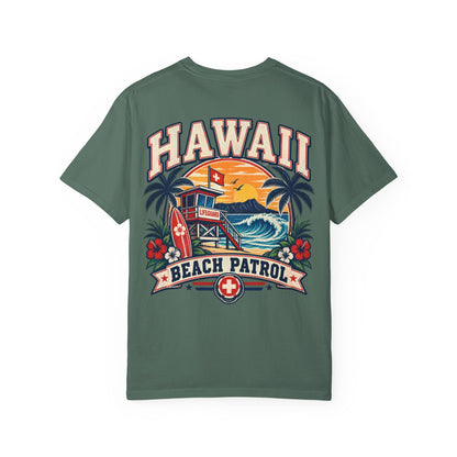 Hawaii Beach Patrol Unisex Comfort Color 1717 Streetwear Graphic Tee