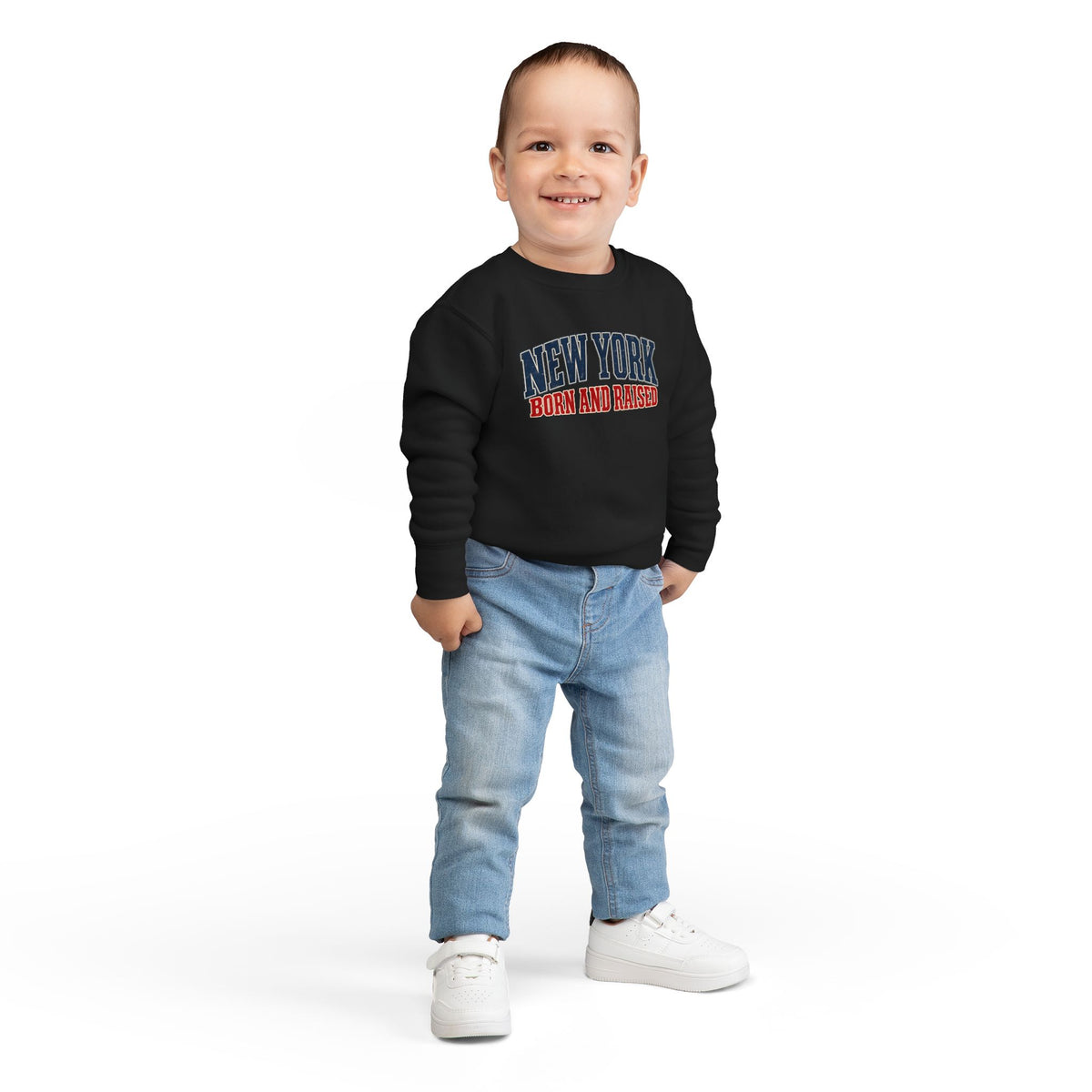New York Born and Raised Classic Heritage Unisex Toddler Sweatshirt Graphic