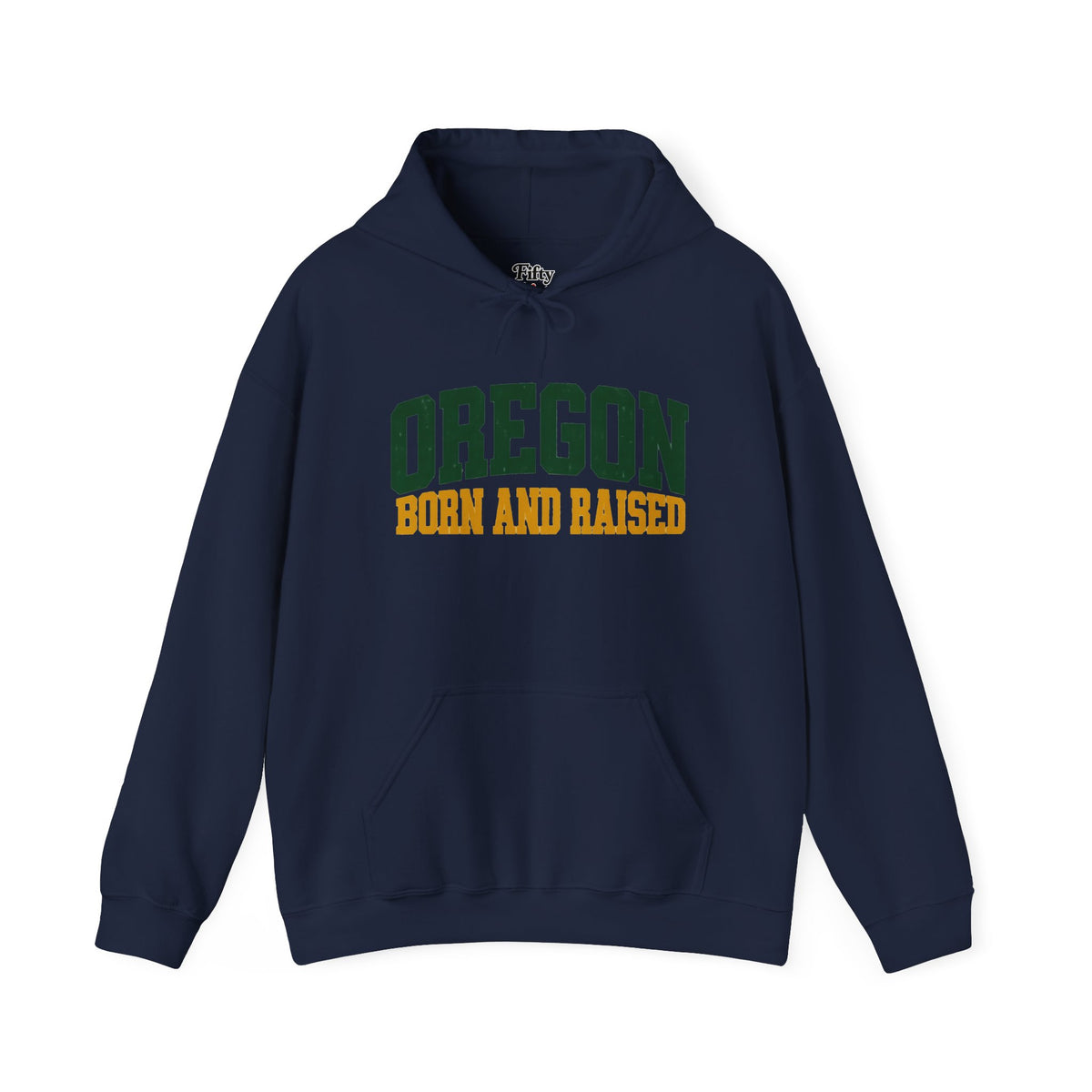 Oregon Born and Raised Vintage Collegiate Unisex Hoodie Graphic