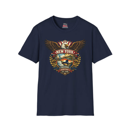 New York American Eagle Unisex Softstyle T Shirt State Pride Graphic Tee Collections FS03