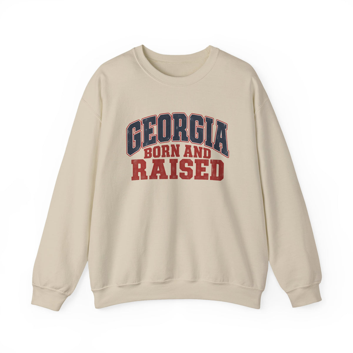 Georgia Born and Raised Rustic Southern Unisex Sweatshirt Graphic