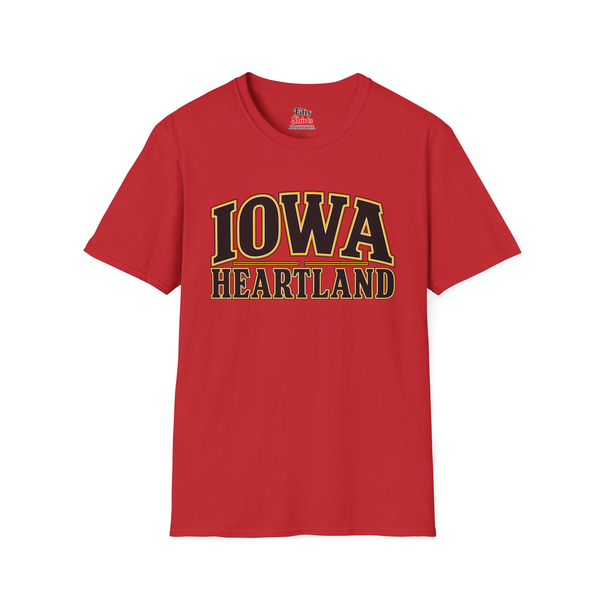 Iowa Heartland Unisex Softstyle T Shirt State Name Graphic Tee