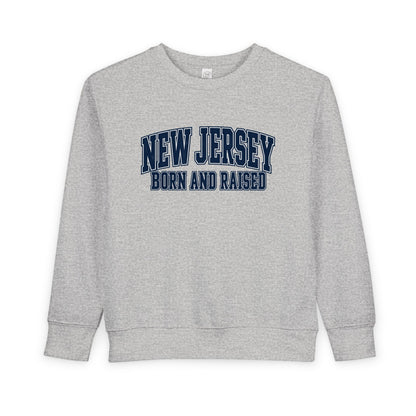 New Jersey Born and Raised Premium Collegiate Unisex Toddler Sweatshirt