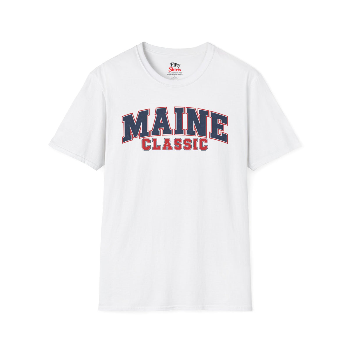 Maine Classic Unisex Softstyle T Shirt State Name Graphic Tee