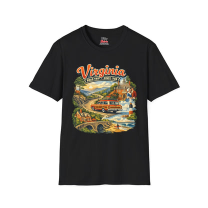 Virginia Road Trip Unisex Softstyle T Shirt State Pride Graphic Tee Collections FS03
