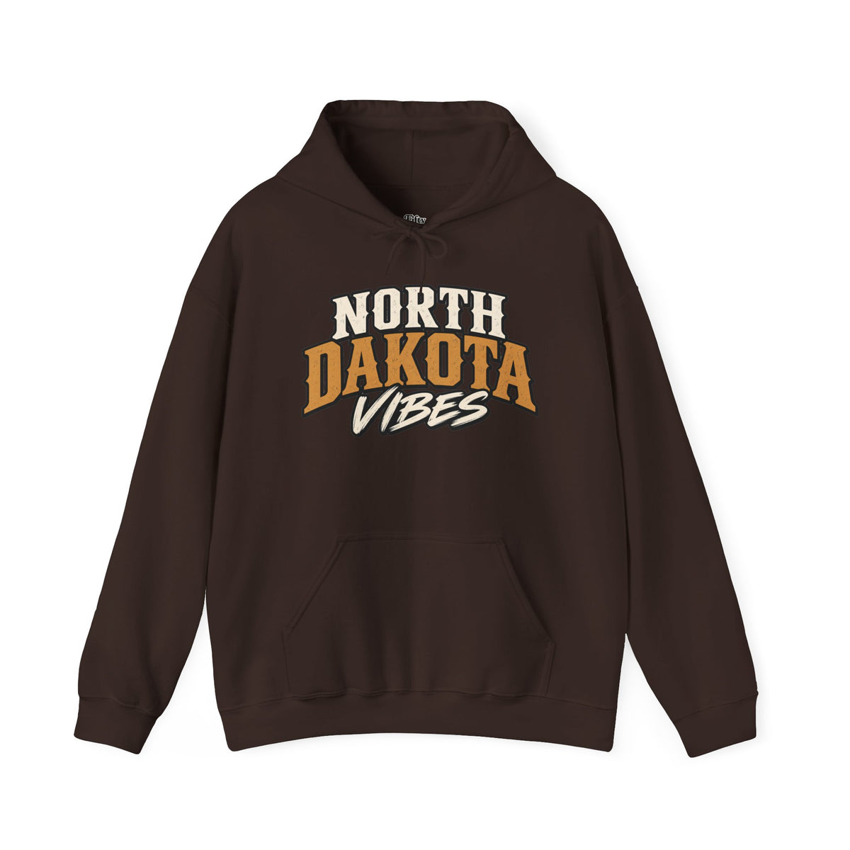 North Dakota Vibes Unisex Hoodie State Name Graphic