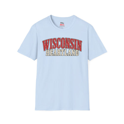 Wisconsin Heartland Unisex Softstyle T Shirt State Name Graphic Tee