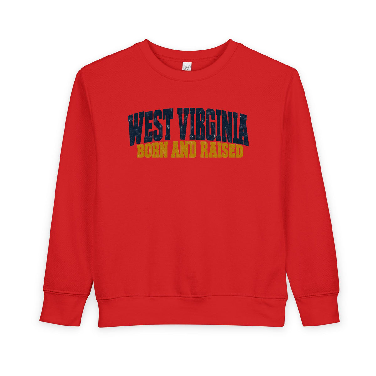 West Virginia Born and Raised Bold Workwear Unisex Toddler Sweatshirt