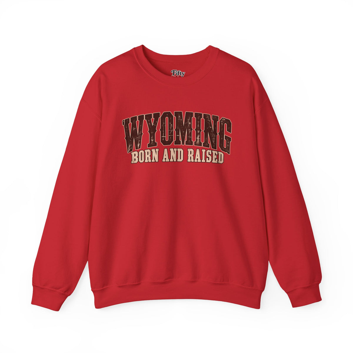 Wyoming Born and Raised Vintage Western Americana Unisex Sweatshirt Graphic