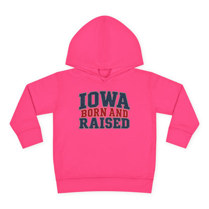 Iowa Born and Raised Classic Heritage Unisex Toddler Pullover Fleece Hoodie