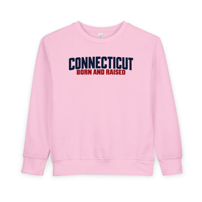 Connecticut Born and Raised Minimal Heritage Unisex Toddler Sweatshirt