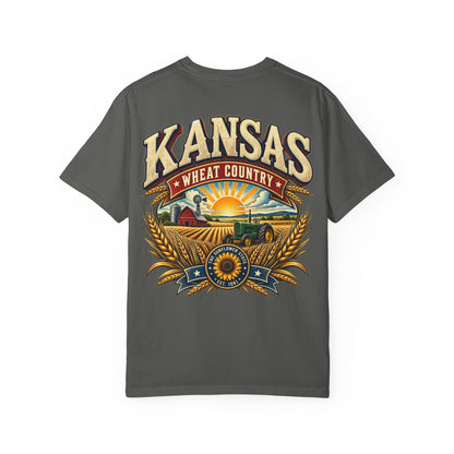 Kansas Wheat Country Unisex Comfort Color 1717 Streetwear Graphic Tee