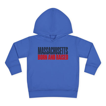 Massachusetts Born and Raised Modern Streetwear Unisex Toddler Pullover Fleece Hoodie
