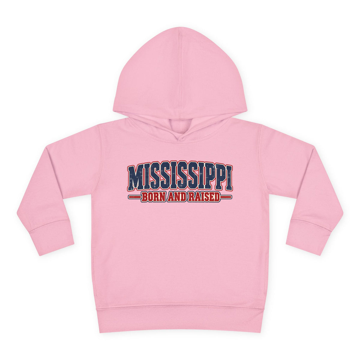 Mississippi Born and Raised Old-School Sign Unisex Toddler Pullover Fleece Hoodie