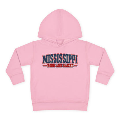Mississippi Born and Raised Old-School Sign Unisex Toddler Pullover Fleece Hoodie