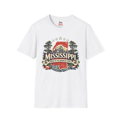 Mississippi State Pride Unisex Softstyle T Shirt State Pride Graphic Tee Collections FS03