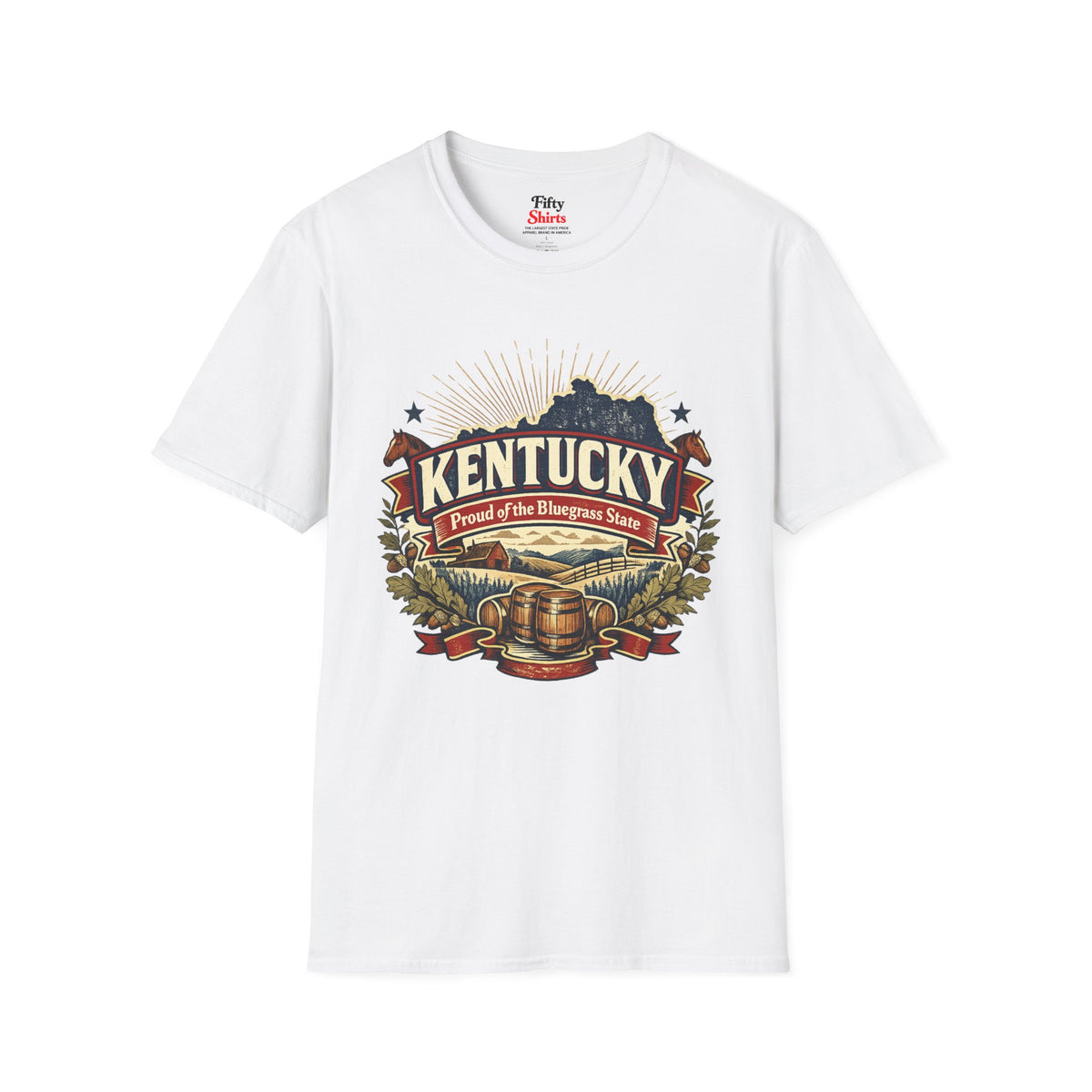 Kentucky State Pride Unisex Softstyle T Shirt State Pride Graphic Tee Collections FS03