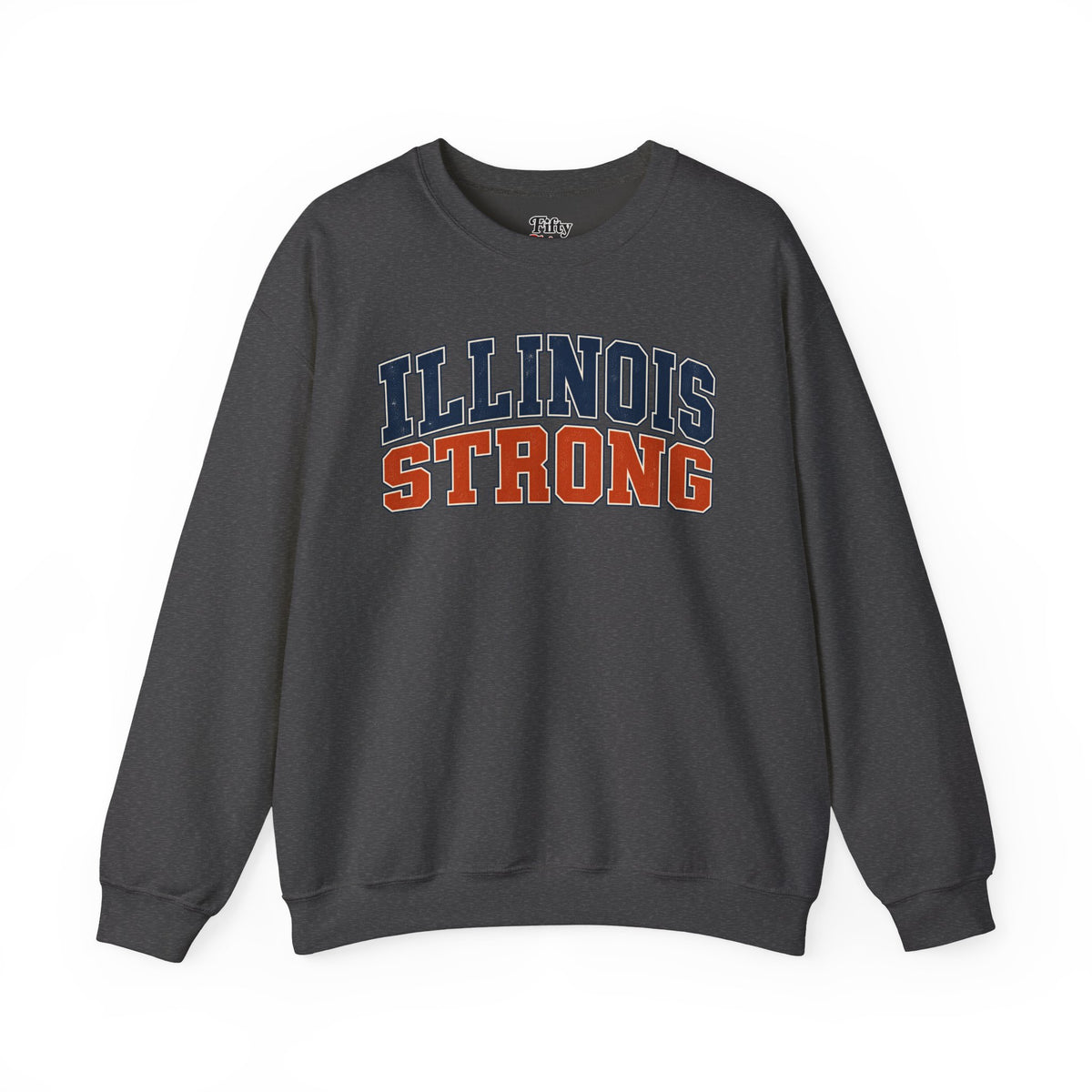 Illinois Strong Unisex Crewneck Sweatshirt State Name Graphic